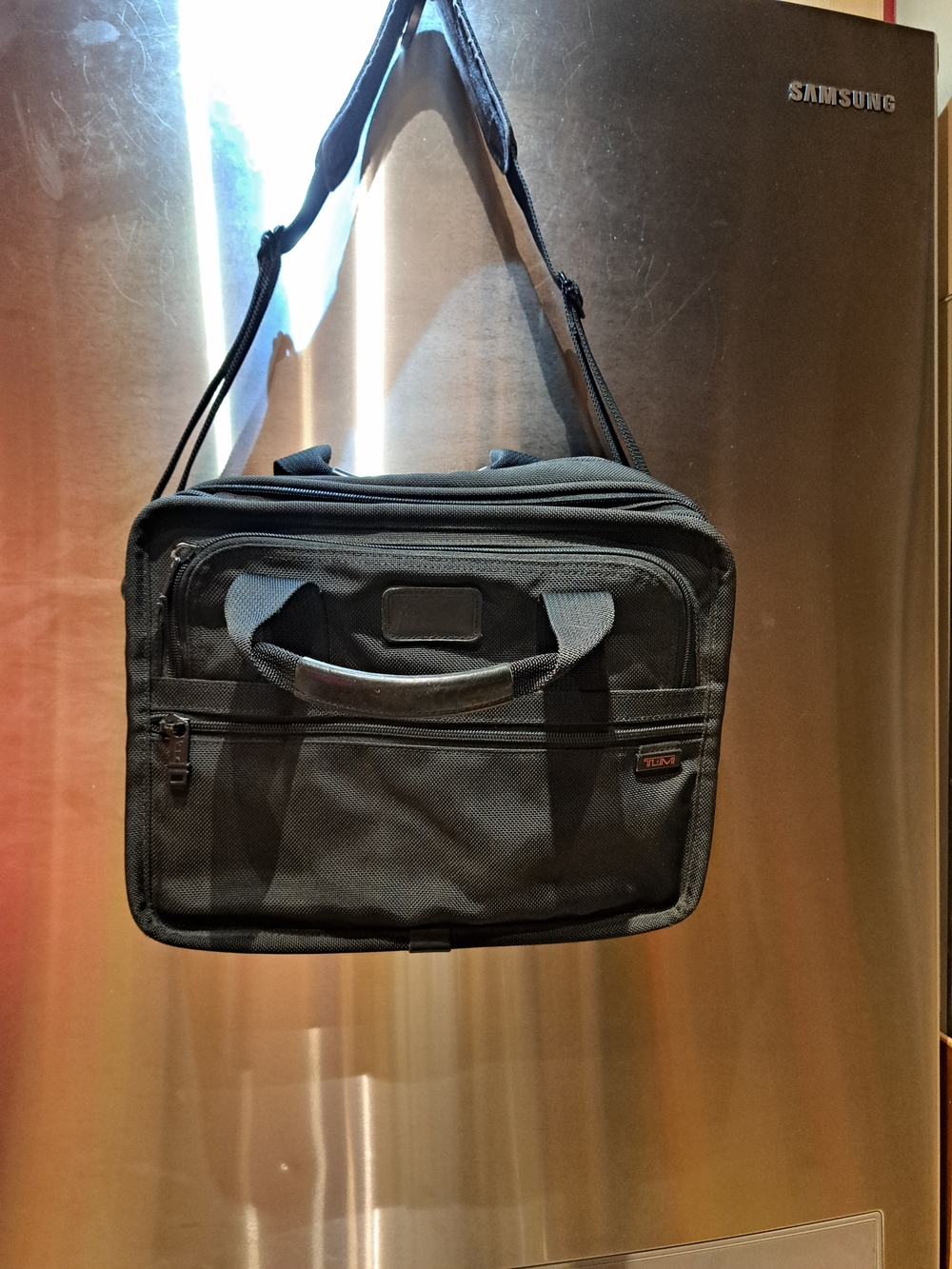 Black Tumi Messenger/Travel Brief Bag - Tumi